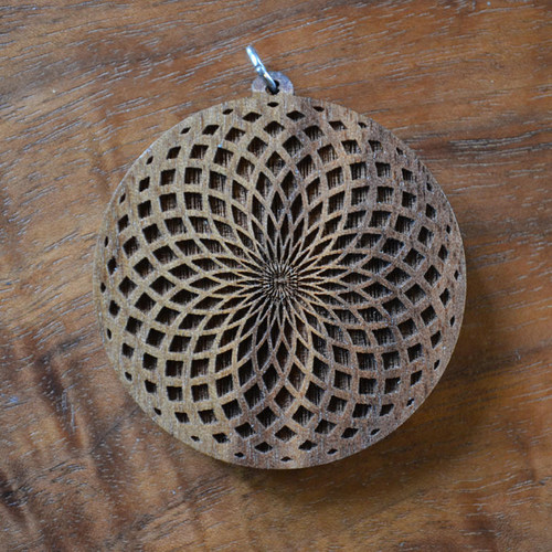 LaserTrees Torus Fade Hardwood Pendant