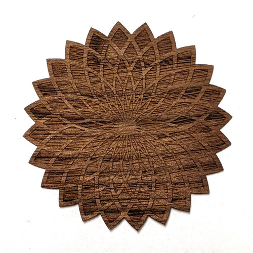 LaserTrees Torus Flower Hardwood Sticker