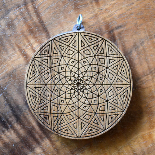 LaserTrees Cycle Hardwood Pendant