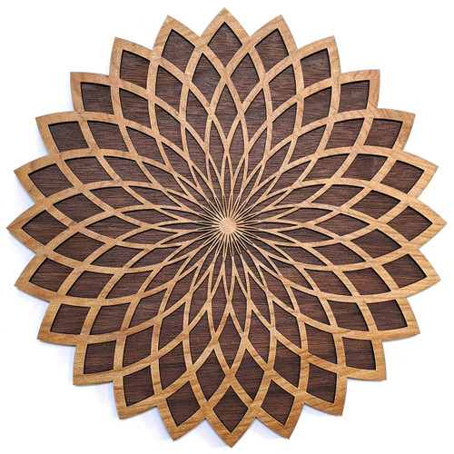 Torus Flower Wall Art by LaserTrees | Sacred Geometry Wall Decor
