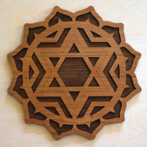 Heart Chakra Wall Art by LaserTrees | Sacred Geometry Wall Decor