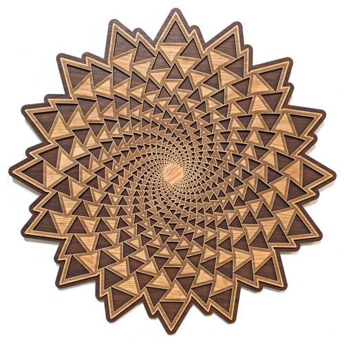 Organic Spiral Vortex Wall Art by LaserTrees | Sacred Geometry Wall Decor