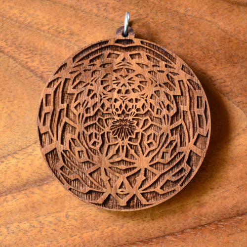 LaserTrees Cube Star Portal 3 Hardwood Pendant