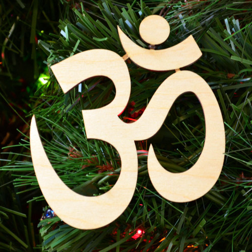 Om Ornament - Sacred Geometry - Laser Cut Wood by LaserTrees | Intricate Home Accents