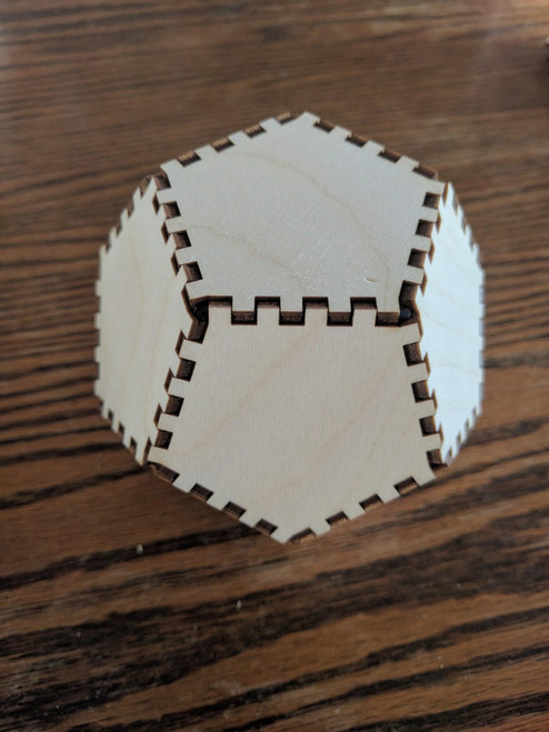 DIY Dodecahedron Cube Model Kit by LaserTrees | Sacred Geometry Wall Decor