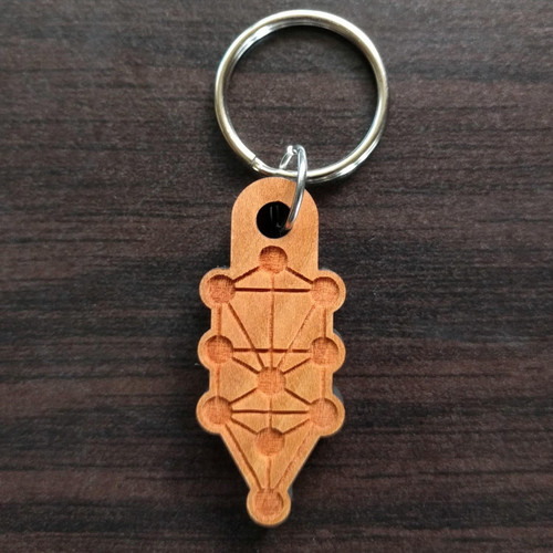 Tree of Life Hardwood Keychain by LaserTrees | Sustainable Geometric Gift