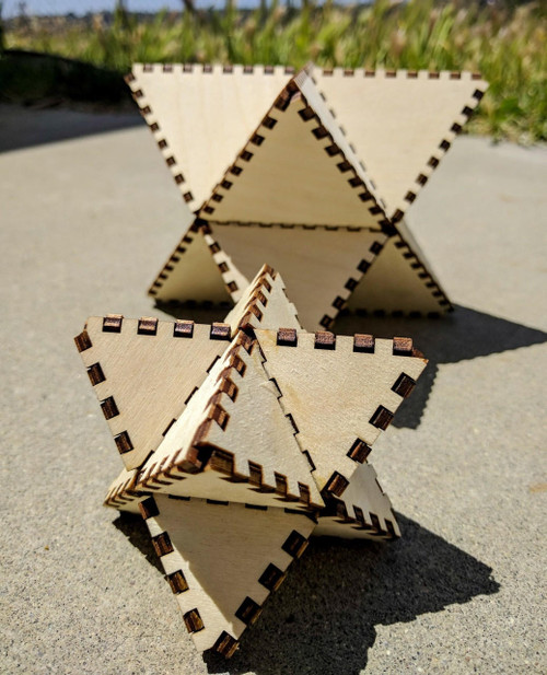 LaserTrees DIY 3D Star Tetrahedron Model Kit 