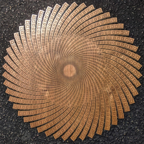 Square Vortex Wall Art by LaserTrees | Sacred Geometry Wall Decor