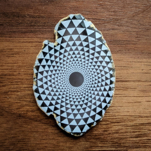 LaserTrees Phi Triangle Grid - Laser Engraved Agate