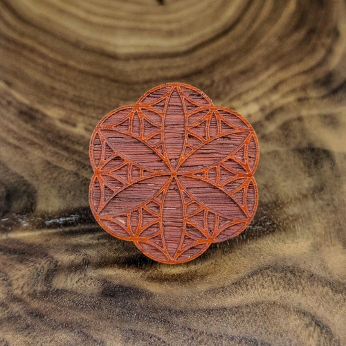 LaserTrees Seed-Flower 1 Hardwood Hat Pin