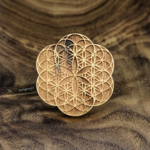 Seed-Flower 2 Hardwood Hat Pin by LaserTrees | Collectible Wood Pin