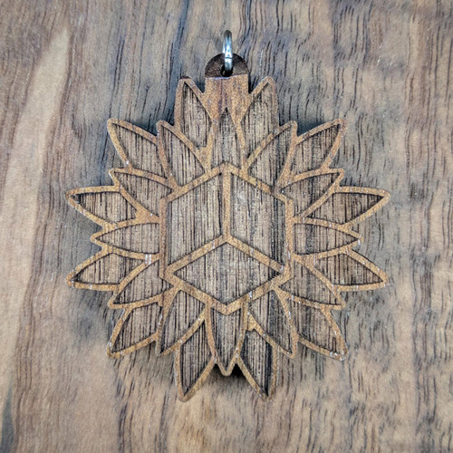 LaserTrees Cube Lotus Hardwood Pendant 