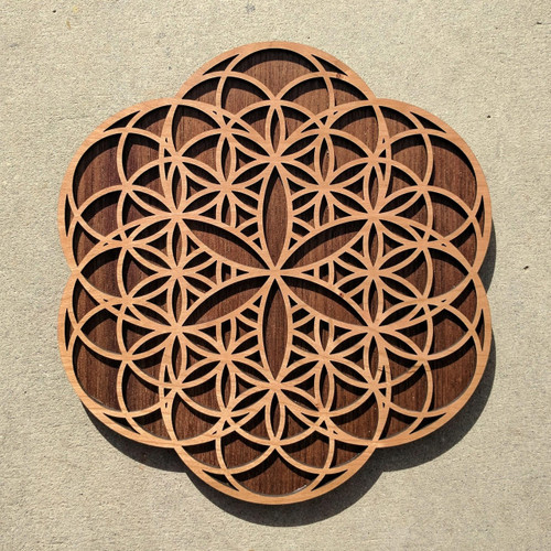 LaserTrees Seed-Flower 2 Two Layer Wall Art