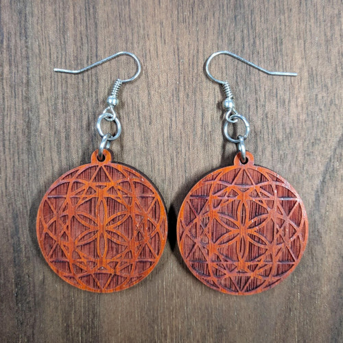LaserTrees Merkabagon Hardwood Earrings