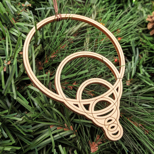 Bubble Cascade Ornament - Sacred Geometry - Laser Cut Wood by LaserTrees | Intricate Home Accents
