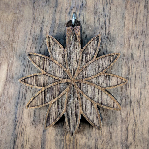 LaserTrees Seed Lotus Hardwood Pendant