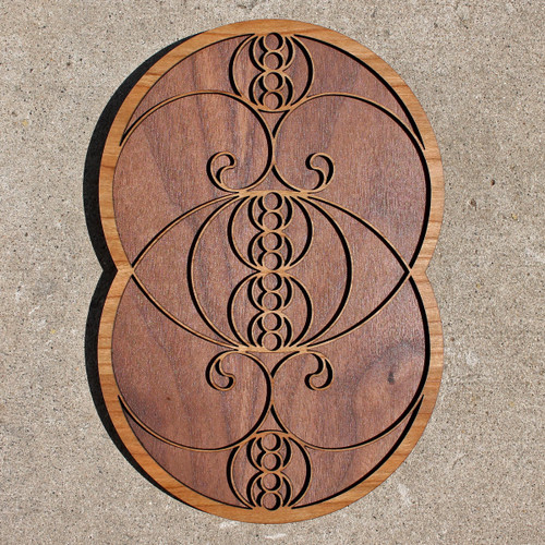 Cosmic Mitosis Two Layer Wall Art by LaserTrees | Sacred Geometry Wall Decor