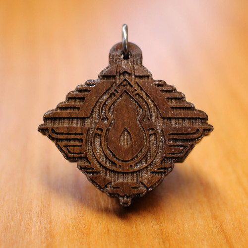 LaserTrees Cosmic Keyhole Hardwood Pendant by Corey Clark