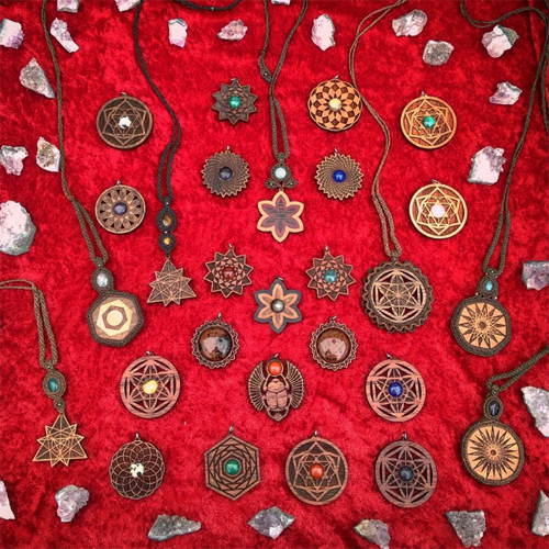 Early Gemstone Pendants by LaserTrees