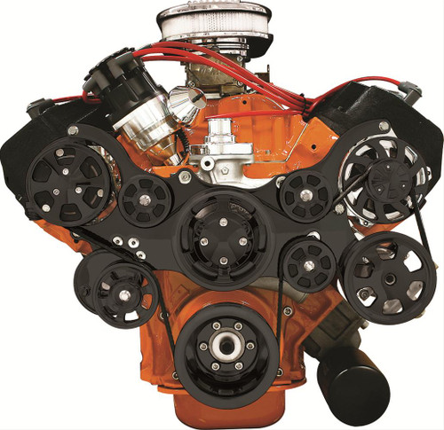 Billet Specialties Tru Trac Serpentine Systems with A/C BLK14800