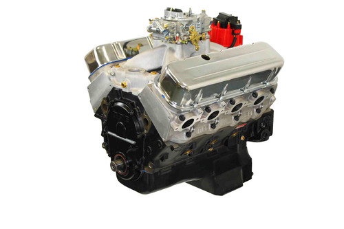 BluePrint Engines GM 496 C.I.D. 600 HP Stroker Dressed Carbureted Long Block Crate Engines BP4967CTC