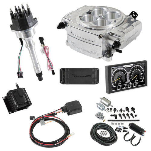 Holley Sniper 2 EFI 650 HP Inline Pump Fuel Injection Systems with Power Distribution Module 550-510-5PK-SBC