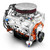 BluePrint Engines GM 327 C.I.D. 350 HP Fully Dressed Long Block Crate Engines BP327CTCV