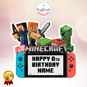 Minecraft Cake Topper - TS-CAKE-MINECRAFT-002 Minecraft Cake Topper - TS-CAKE-MINECRAFT-002