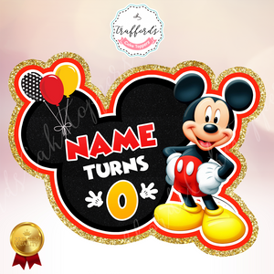 Mickey Mouse Cake Topper - TS-CAKE-MICKEY-001 Mickey Mouse Cake Topper - TS-CAKE-MICKEY-001