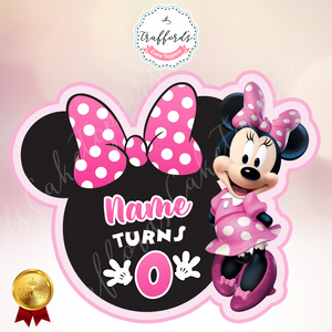 Minnie Mouse Cake Topper - TS-CAKE-MINNIE-002 Minnie Mouse Cake Topper - TS-CAKE-MINNIE-002
