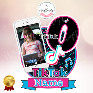 Tiktok Cake Topper - TS-CAKE-TIKTOK-001 Tiktok Cake Topper - TS-CAKE-TIKTOK-001