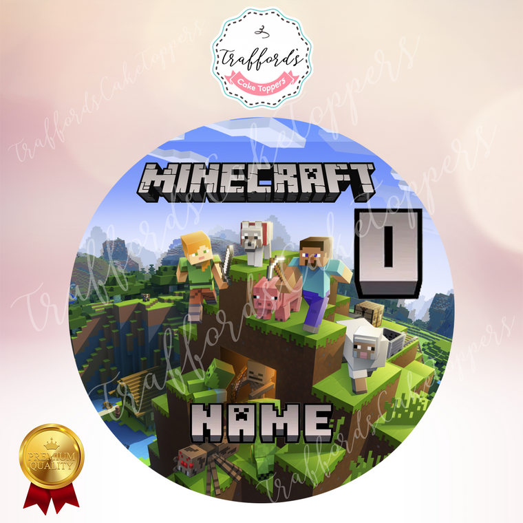 Minecraft Cake Topper - TS-CAKE-MINECRAFT-001