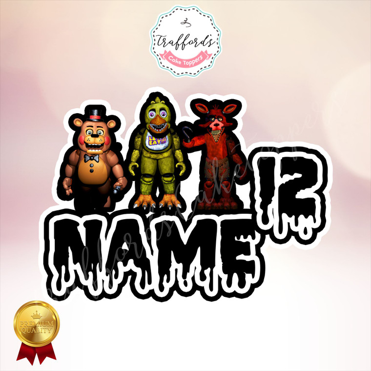 Five Nights at Freddies Cake Topper - TS-CAKE-FIVENIGHTS-001