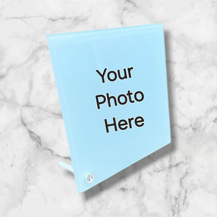 Personalised 20cm x 20cm Glass Square Tile + Stand - TS-ITM-1110