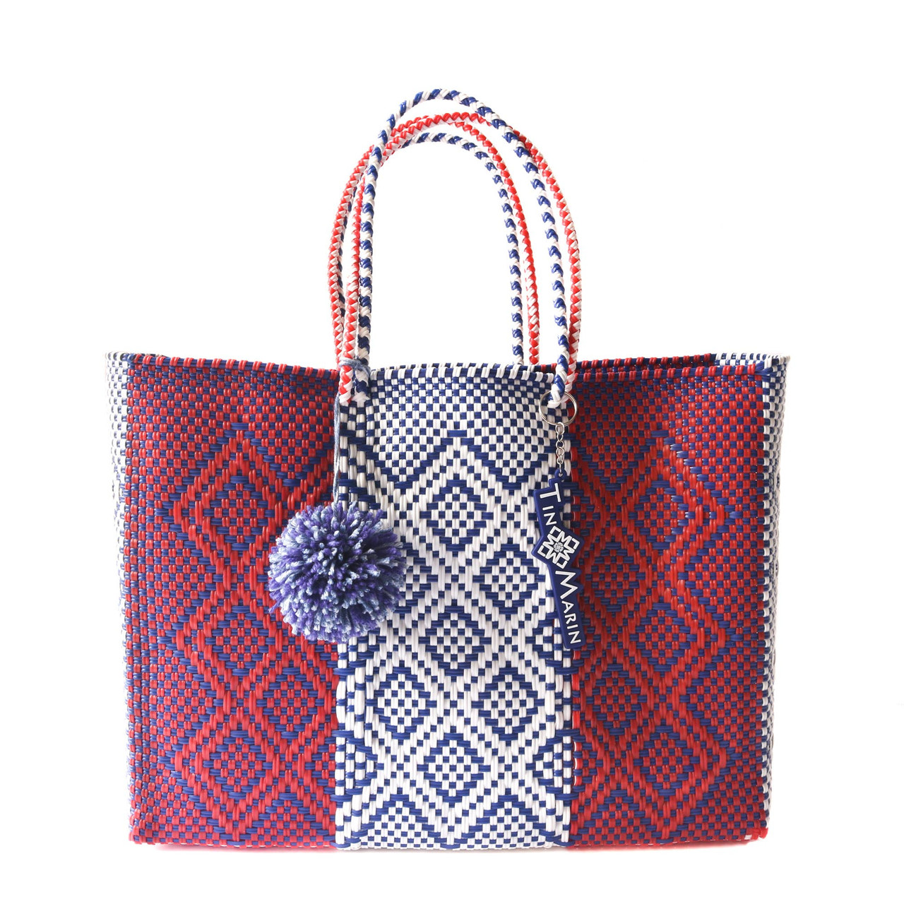  Maya Super Tote, Handwoven Recycled Plastic Tote