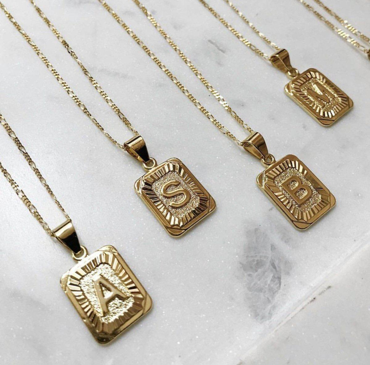 Buy Small Initials Necklace | Gold Plated Jewelry – PALMONAS