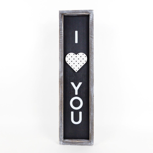 I Love You Sign 24x6 Black/White