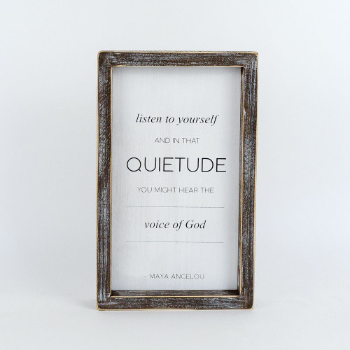 Quiet Sign 6x10 Reversible