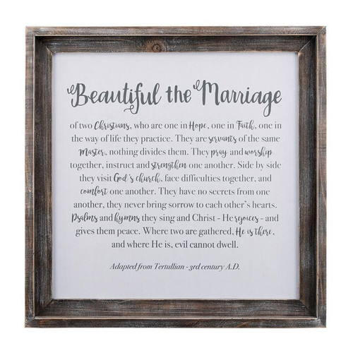 Beautiful The Marriage Framed Board