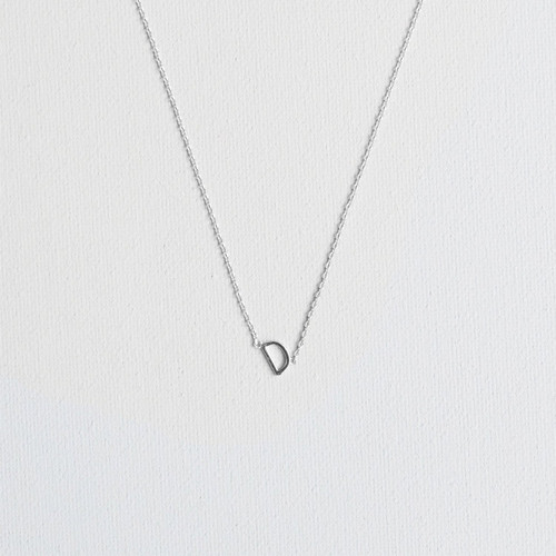 Silver D Necklace