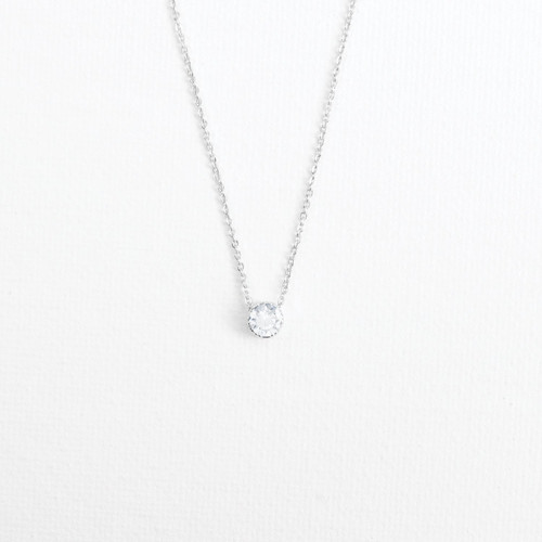 Silver Pave Necklace