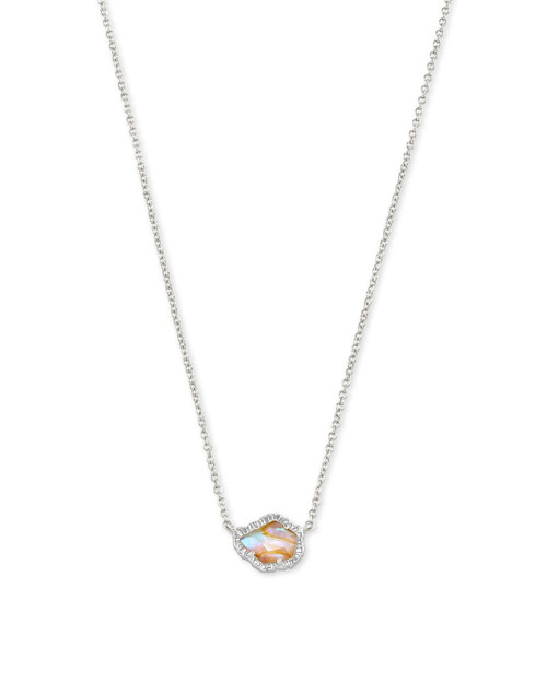 Tessa Silver Iridescent Abalone Short Necklace