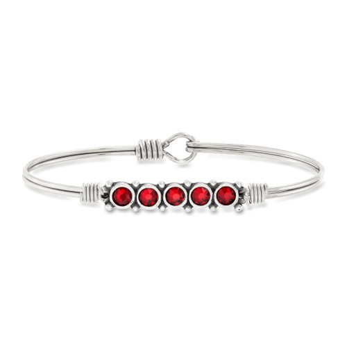 January Silver Birthstone Bracelet