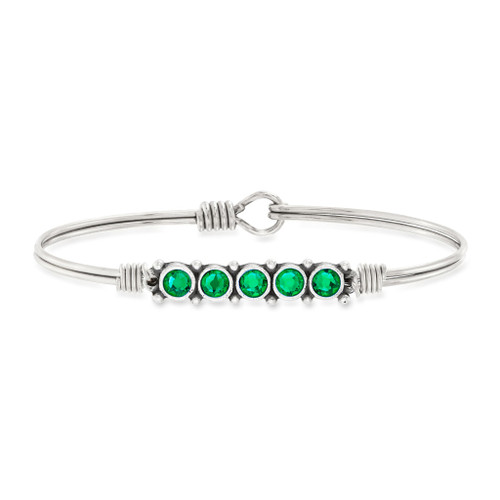 May Silver Birthstone Bracelet