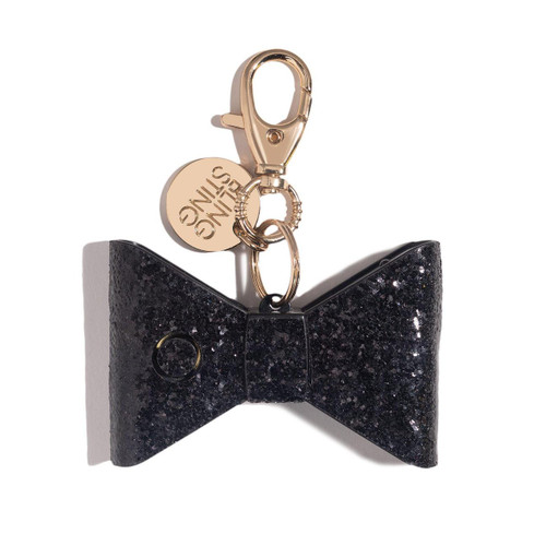 Bow Alarm Black Glitter