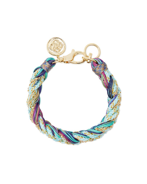 Masie Corded Gold Mint Bracelet