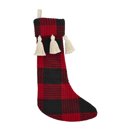 Red Waffle Buffalo Stocking