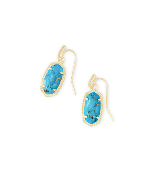 Lee Earrings Gold Bronze Turquoise