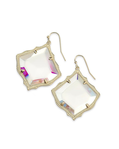 Kirsten Earring Gold Dichroic Glass