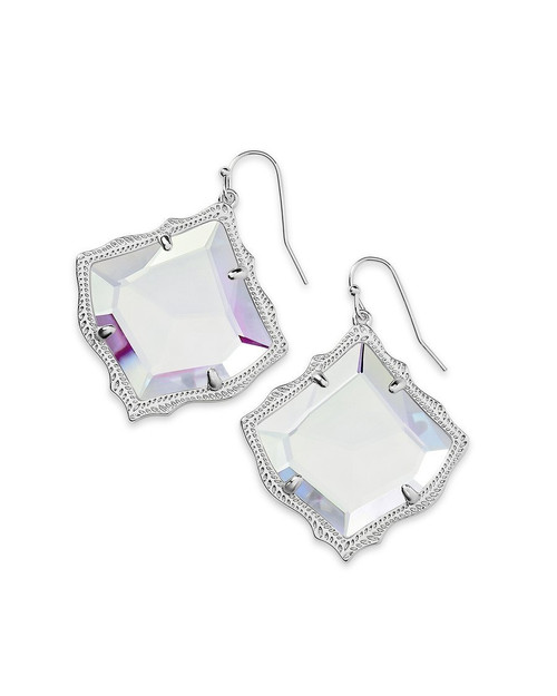 Kirsten Earring Silver Dichroic Glass